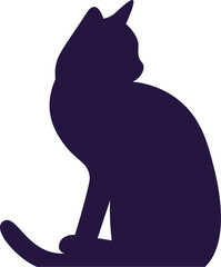 Sitting Cat Silhouette