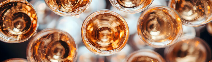 Sparkling New Year toast scene with glasses of champagne clinking, radiating celebration and joy