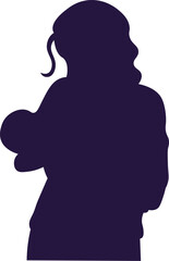 Woman With Baby Silhouette