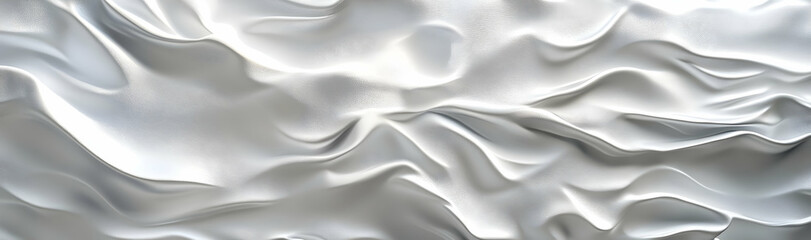 Obraz premium Subtle and seamless white glossy waves forming an embossed texture, ideal for banners or overlays