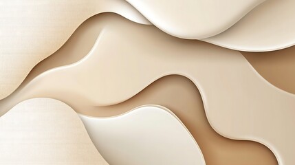 Obraz premium Abstract Beige and Cream Wave Design Background
