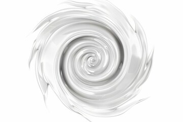 A white swirl with a dark center