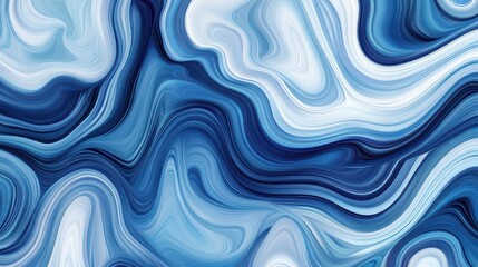 Fototapeta premium A trendy and fashionable seamless abstract pattern featuring flowing blue waves, creating a modern and stylish background with fluid lines and dynamic movement.