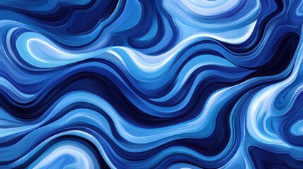 Fototapeta premium A trendy and fashionable seamless abstract pattern featuring flowing blue waves, creating a modern and stylish background with fluid lines and dynamic movement.