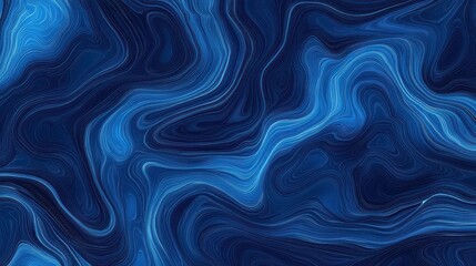 Obraz premium A trendy and fashionable seamless abstract pattern featuring flowing blue waves, creating a modern and stylish background with fluid lines and dynamic movement.