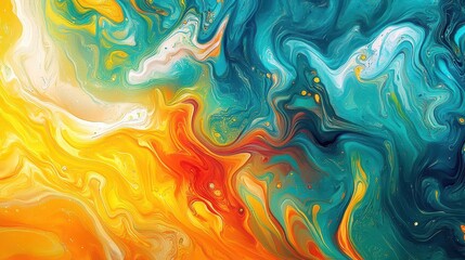Obraz premium A visually captivating seamless pattern featuring beautiful abstract fluid art.