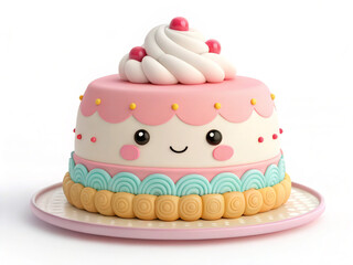 cupcake with icing. cake, birthday, dessert, sweet, food, wedding, pink, celebration, illustration, vector, party, cream, cupcake, icing, bakery, chocolate, love, decoration, anniversary, bake, baked,