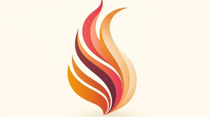 Abstract Flame Design: Warm Hues and Elegant Curves