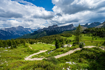 A view to croda da lago from cinque torri