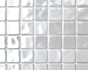 Fototapeta premium Array of Square Silver Tiles