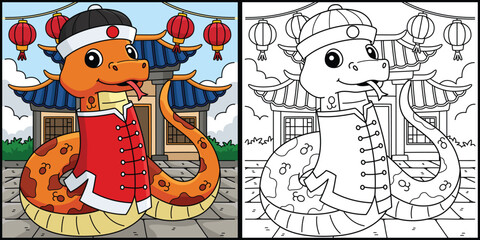 Year of the Snake Dressed Chinese Clothes 