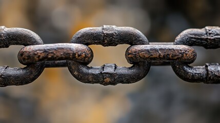 An image depicting a strong iron chain symbolizing cybersecurity, privacy, and digital data...