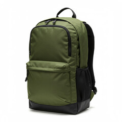 Fototapeta premium Olive Green Backpack Casual Travel Bag School Bag Hiking Rucksack