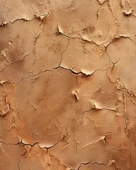 Naklejka premium Cracked Light Brown Surface Texture