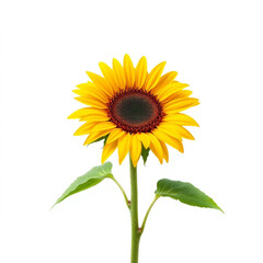 Naklejka premium Beautiful sunflower, with isolated on white background 