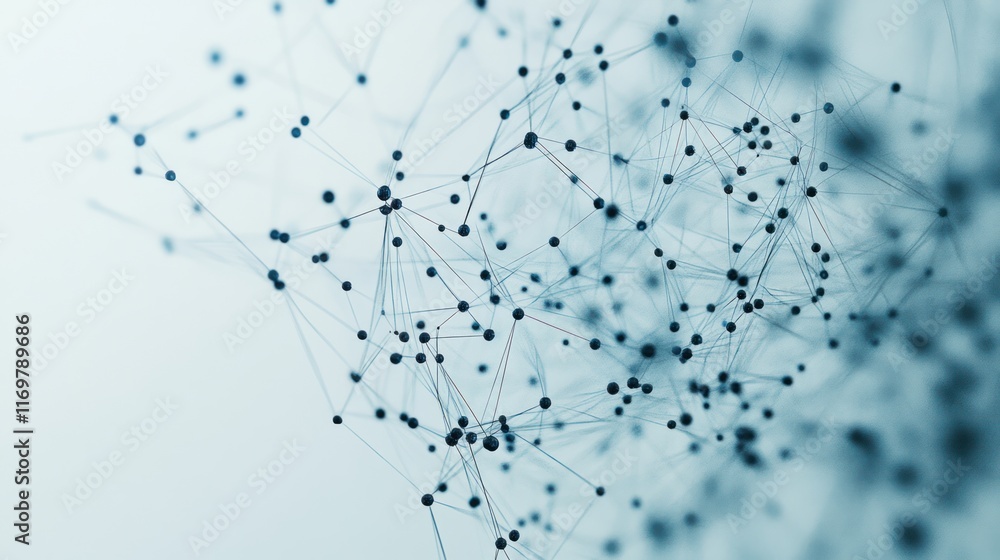 Aufkleber abstract network connection dots.