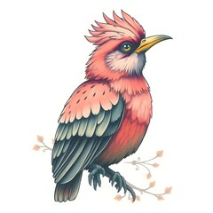 Fototapeta premium mythical bird, Phoenix, Abstract painting, 8K quality, bird, beak, animal, nature, wildlife, wild, white, feather, feathers, puffin, yellow, red, wings, cockatiel, isolated, beautiful, black, chicken,