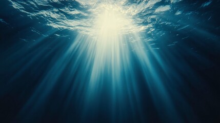 Fototapeta premium Serene Deep Sea with Soft Ambient Light Effects