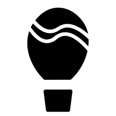 Air Balloon Travel Glyph Icon