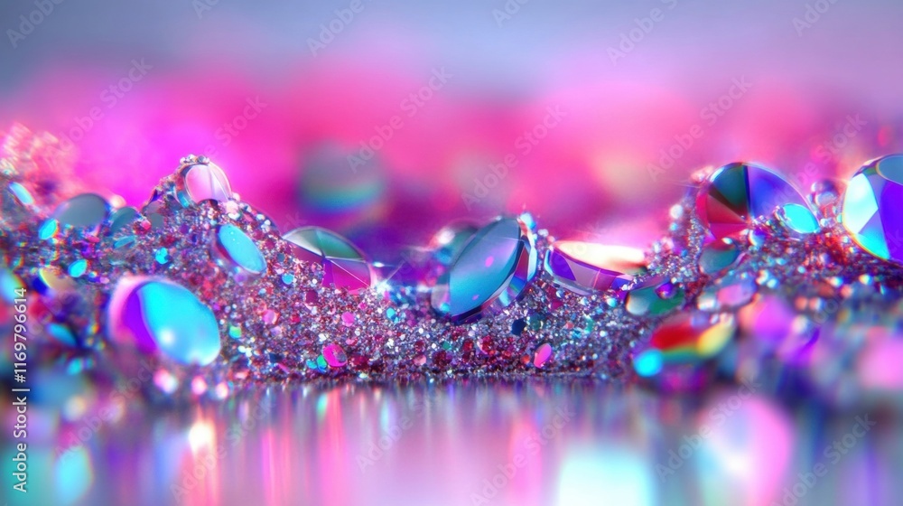 Poster vibrant and sparkling abstract glitter background featuring various shimmering elements that create 