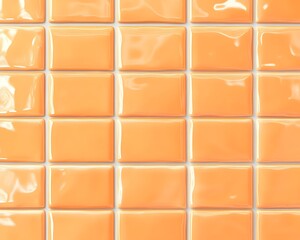 Naklejka premium Grid of Glossy Light Orange Rectangular Tiles