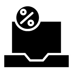 Discount Online Ecommerce Glyph Icon
