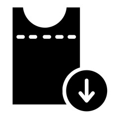 Download Ticket Upload Glyph Icon