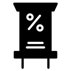 Sale List Discount Glyph Icon