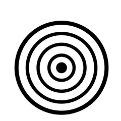Target icon. Network round targets for target shooting competition. 