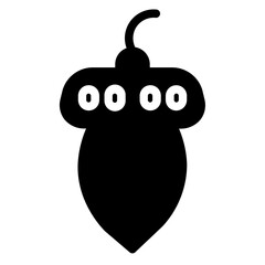 Food Seed Acorn Glyph Icon