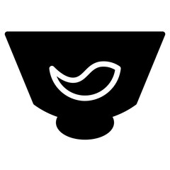 Mortar Food Plant Glyph Icon