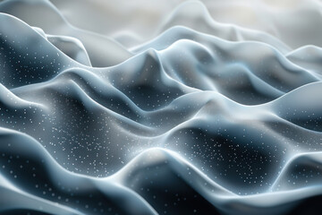 Obraz premium abstract wave-like shapes made in light and cool colors 