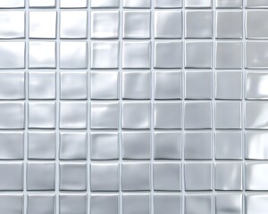 Obraz premium Grid of Silver-Grey Reflective Tiles