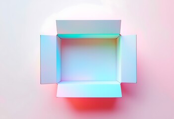 Cardboard Box with Tape on White Background