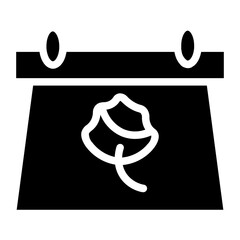 Spring Calendar Flower Glyph Icon