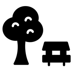 Spring Nature Tree Glyph Icon