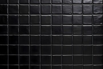 Naklejka premium Image of Black Square Tiles in Grid Pattern
