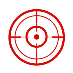 Red Target aim icons military . Vector icon