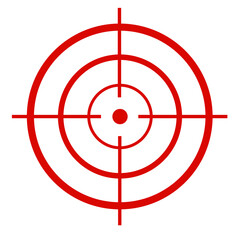 Red Target aim icons military . Vector icon