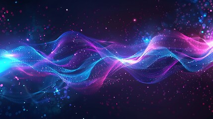Abstract Cosmic Wave: A Symphony of Light and Color