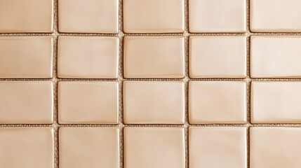 Naklejka premium Light Beige Rectangular Tile Grid