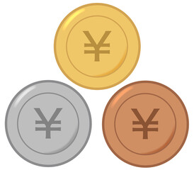 金・銀・銅の円コインセット