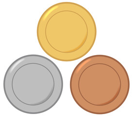 金・銀・銅のコインセット