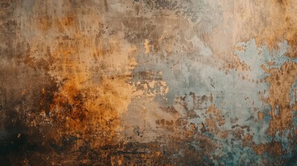 The backdrop features a rustic textured surface with brown, orange, and blue tones creating an abstract appearance, ideal for creative spaces
