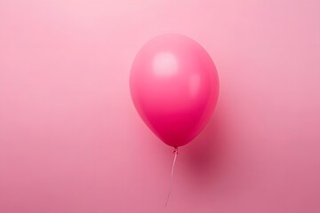 Pink Balloon on Pink Background