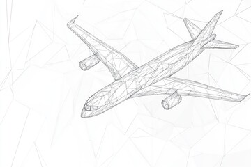 A commercial jetliner in flight. The image showcases the advanced aeronautical engineering of modern airplanes, highlighting features such as engines, wings, and fuselage.