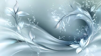 Elegant Abstract Floral Design With Flowing Lines