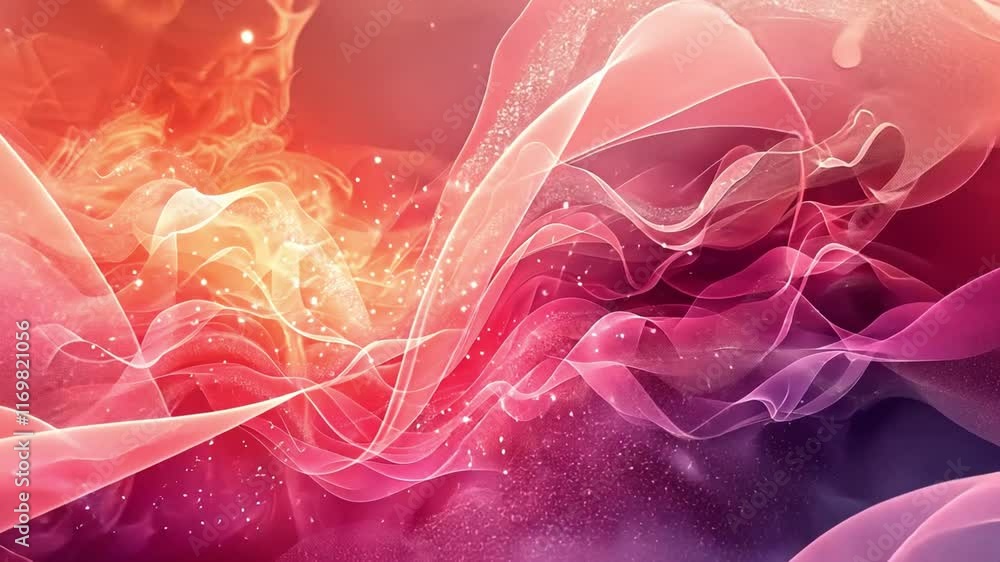 Poster soft waves of vibrant colors create an enchanting and romantic ambiance ideal for valentine's day. t