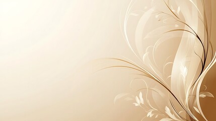 Elegant Beige Floral Design Background Art
