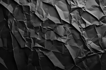 Close-up view of torn pieces of dark gray paper on a rough surface, forming an abstract design.